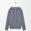 Bluza z kapturem i zamkiem błyskawicznym z wełny z napisem „Anagram” Bluza z kapturem i zamkiem błyskawicznym z wełny z napisem „Anagram”