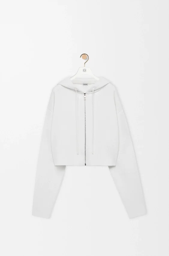 Bluza z kapturem i zamkiem błyskawicznym z wełny z napisem „Anagram” Bluza z kapturem i zamkiem błyskawicznym z wełny z napisem „Anagram”
