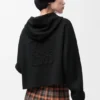 Bluza z kapturem i zamkiem błyskawicznym z wełny z napisem „Anagram” Bluza z kapturem i zamkiem błyskawicznym z wełny z napisem „Anagram”