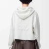 Bluza z kapturem i zamkiem błyskawicznym z wełny z napisem „Anagram” Bluza z kapturem i zamkiem błyskawicznym z wełny z napisem „Anagram”