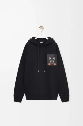 Bluza z kapturem o luźnym kroju, wykonana z bawełny