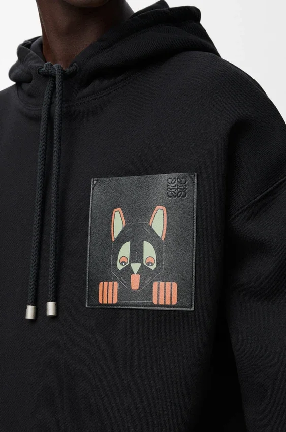 Bluza z kapturem o luźnym kroju, wykonana z bawełny Bluza z kapturem o luźnym kroju, wykonana z bawełny