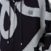 Bluza z kapturem zapinana na zamek, wykonana z wełny i bawełny Bluza z kapturem zapinana na zamek, wykonana z wełny i bawełny