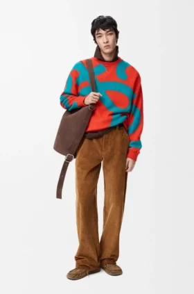 Bluza z wełny i bawełny