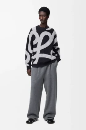 Bluza z wełny i bawełny