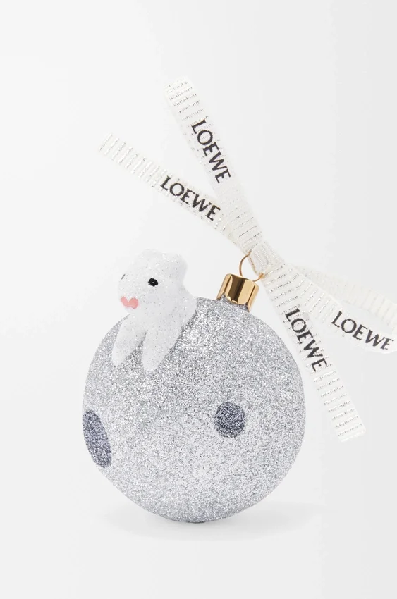 Bombka Bunny on the moon z dmuchanego szkła Bombka Bunny on the moon z dmuchanego szkła