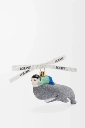 Bombka Whale with kid z dmuchanego szkła