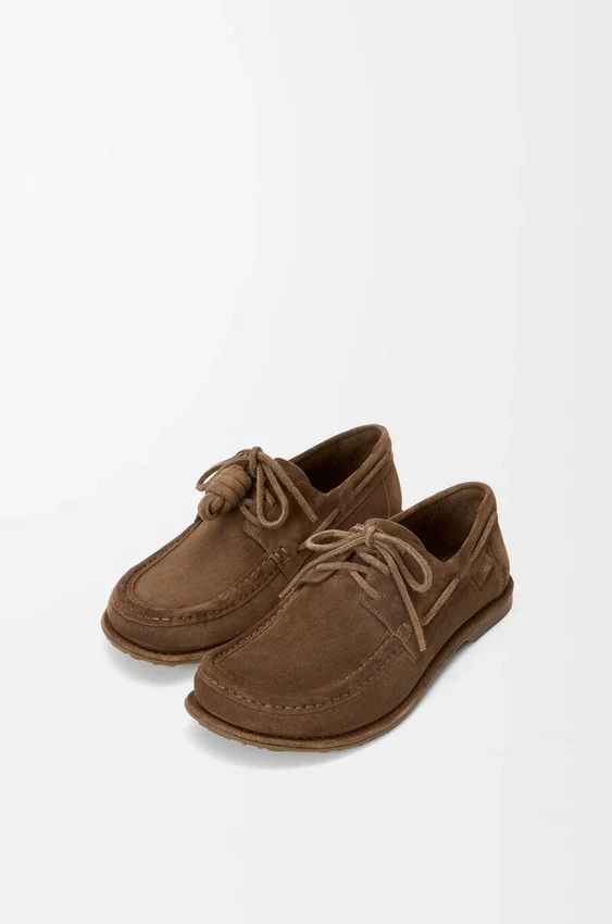 Buty żeglarskie „Campo” z zamszowej skóry cielęcej Buty żeglarskie „Campo” z zamszowej skóry cielęcej