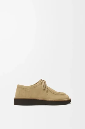 Buty sznurowane Faro z zamszowej skóry cielęcej