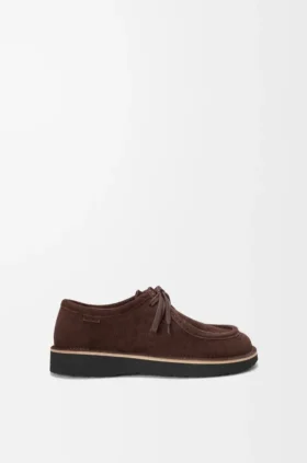 Buty sznurowane Faro z zamszowej skóry cielęcej