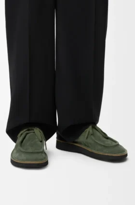 Buty sznurowane Faro z zamszowej skóry cielęcej