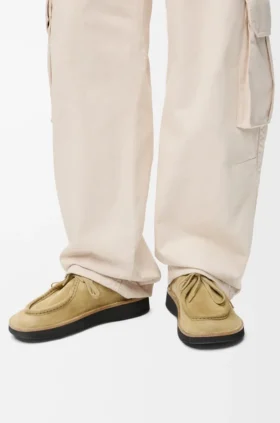 Buty sznurowane Faro z zamszowej skóry cielęcej