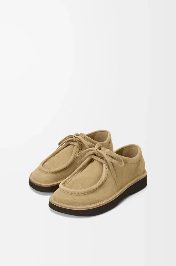 Buty sznurowane Faro z zamszowej skóry cielęcej Buty sznurowane Faro z zamszowej skóry cielęcej