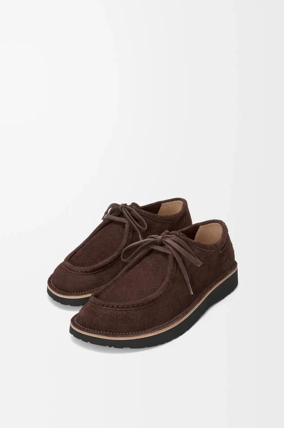 Buty sznurowane Faro z zamszowej skóry cielęcej Buty sznurowane Faro z zamszowej skóry cielęcej