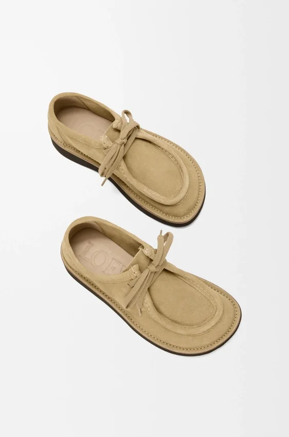 Buty sznurowane Faro z zamszowej skóry cielęcej Buty sznurowane Faro z zamszowej skóry cielęcej