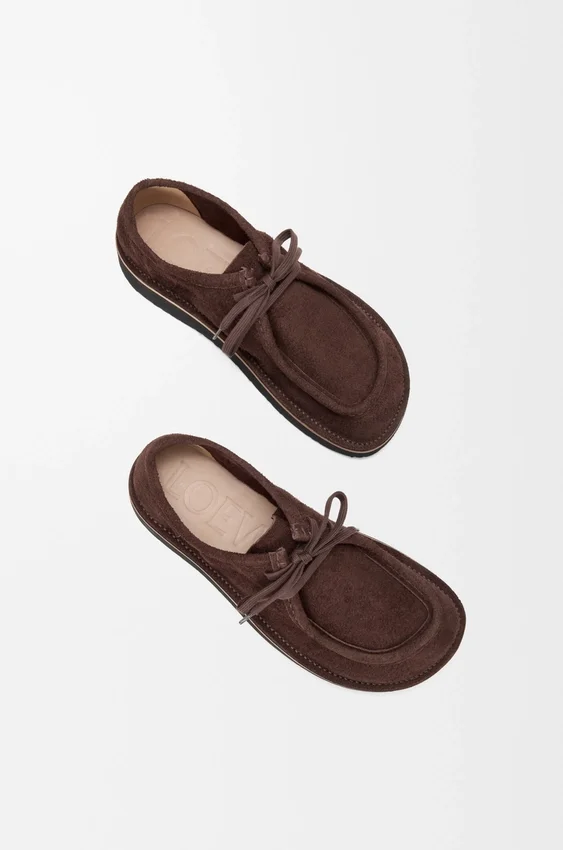 Buty sznurowane Faro z zamszowej skóry cielęcej Buty sznurowane Faro z zamszowej skóry cielęcej