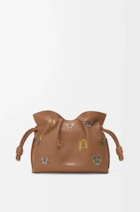 Cats Mini Flamenco Clutch z nappa cielęcej skóry