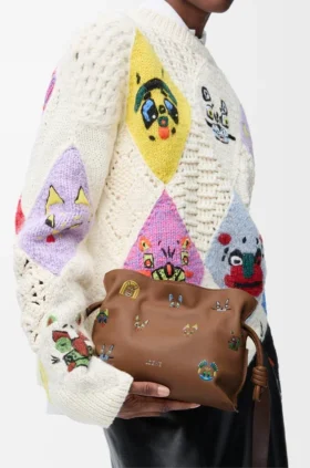 Cats Mini Flamenco Clutch z nappa cielęcej skóry