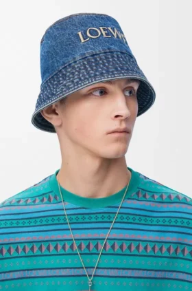 Czapka typu bucket loewe z dżinsu Czapka typu bucket loewe z dżinsu