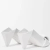 Czółenka z klapką z tyłu w stylu origami, wykonane ze skóry jagnięcej