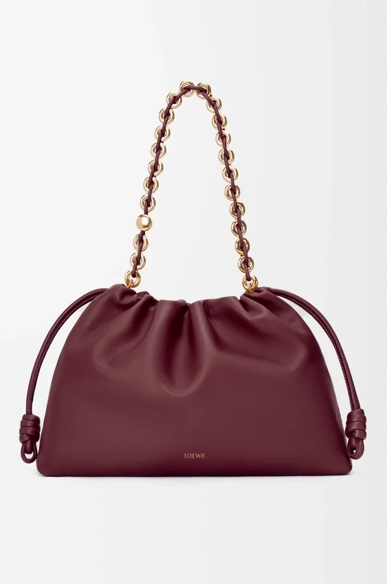 Duża Flamenco Purse z miękkiej skóry jagnięcej typu nappa Duża Flamenco Purse z miękkiej skóry jagnięcej typu nappa