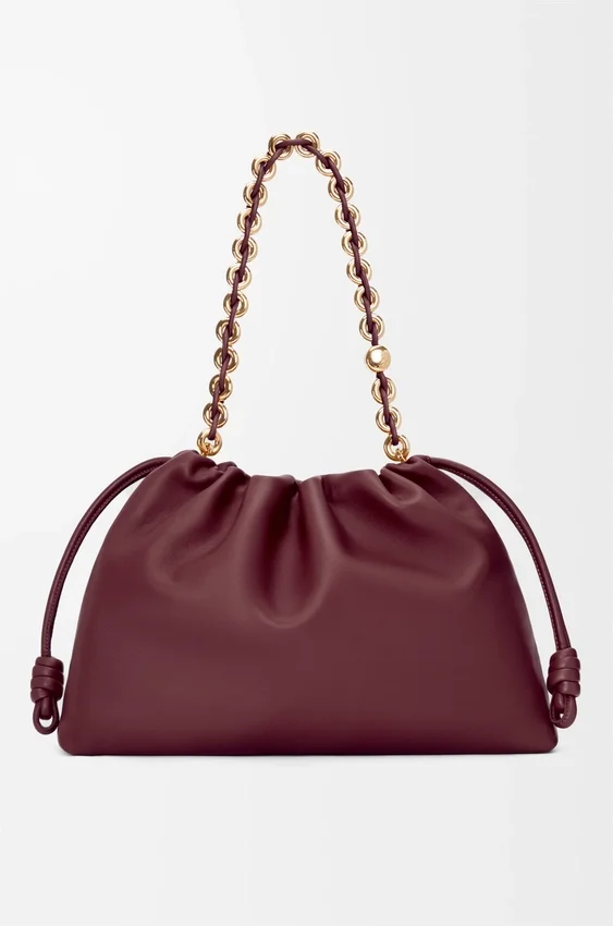 Duża Flamenco Purse z miękkiej skóry jagnięcej typu nappa Duża Flamenco Purse z miękkiej skóry jagnięcej typu nappa