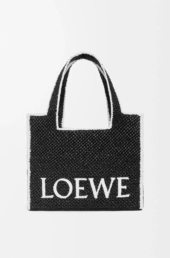 Duża torba Loewe Font Tote z rafii Duża torba Loewe Font Tote z rafii