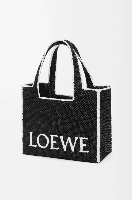 Duża torba Loewe Font Tote z rafii Duża torba Loewe Font Tote z rafii