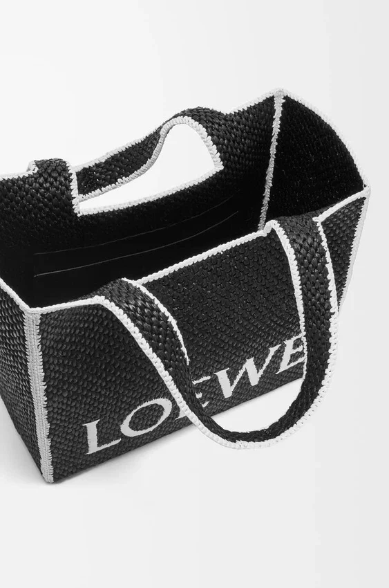 Duża torba Loewe Font Tote z rafii Duża torba Loewe Font Tote z rafii