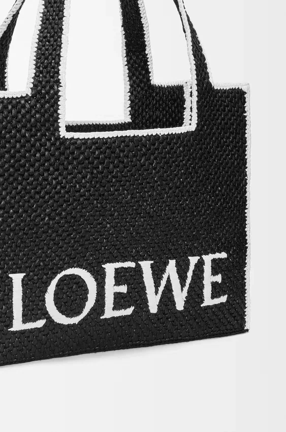 Duża torba Loewe Font Tote z rafii Duża torba Loewe Font Tote z rafii