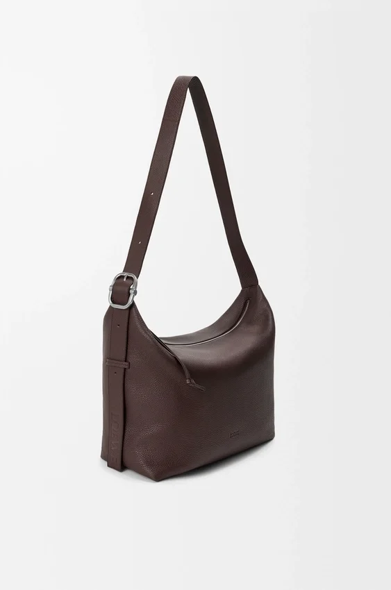 Duża torba Loop Hobo z miękkiej, ziarnistej skóry cielęcej Duża torba Loop Hobo z miękkiej, ziarnistej skóry cielęcej