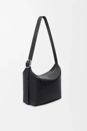 Duża torba Loop Hobo z miękkiej, ziarnistej skóry cielęcej