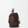 Duża torba motocyklowa Puzzle z błyszczącej skóry cielęcej