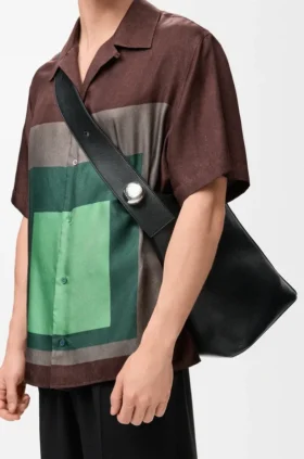 Duża torba Pebble Bucket z miękkiej, ziarnistej skóry cielęcej