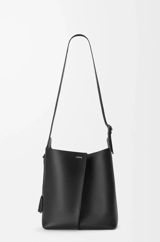 Duża torba typu bucket „Bilbao” z gładkiej skóry cielęcej Duża torba typu bucket „Bilbao” z gładkiej skóry cielęcej