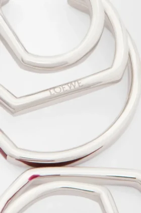 Kolczyki typu hoop w zestawie, ze srebra próby 925 i emalii
