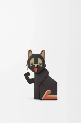 Kopertówka „Futurist Cat” z klasycznej skóry cielęcej
