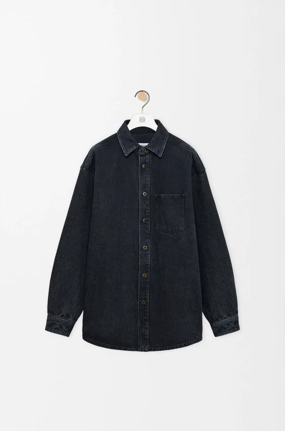 Koszula typu overshirt z motywem Anagram z dżinsu Koszula typu overshirt z motywem Anagram z dżinsu