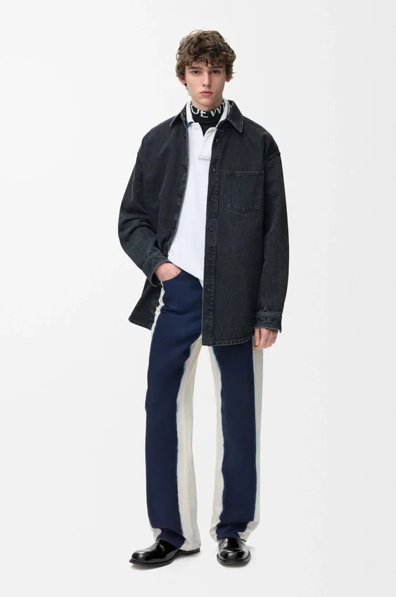 Koszula typu overshirt z motywem Anagram z dżinsu Koszula typu overshirt z motywem Anagram z dżinsu