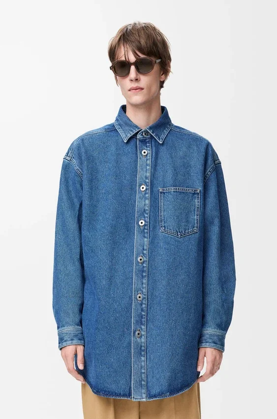 Koszula typu overshirt z motywem Anagram z dżinsu Koszula typu overshirt z motywem Anagram z dżinsu