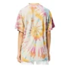 Koszulka z krótkim rękawem unisex z nadrukiem uśmiechniętej twarzy w stylu tie-dye, wielokolorowa H616341X79-9990
