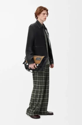 Kurtka w stylu workwear z nappa z jagnięcej skóry