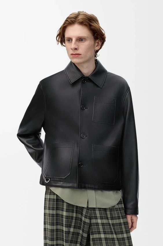 Kurtka w stylu workwear z nappa z jagnięcej skóry Kurtka w stylu workwear z nappa z jagnięcej skóry