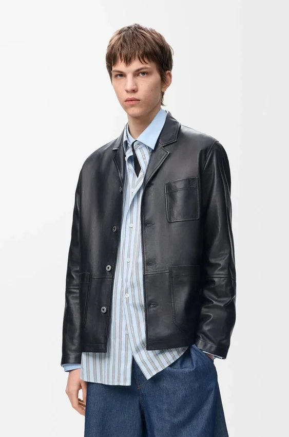 Kurtka w stylu workwear z nappa z jagnięcej skóry Kurtka w stylu workwear z nappa z jagnięcej skóry