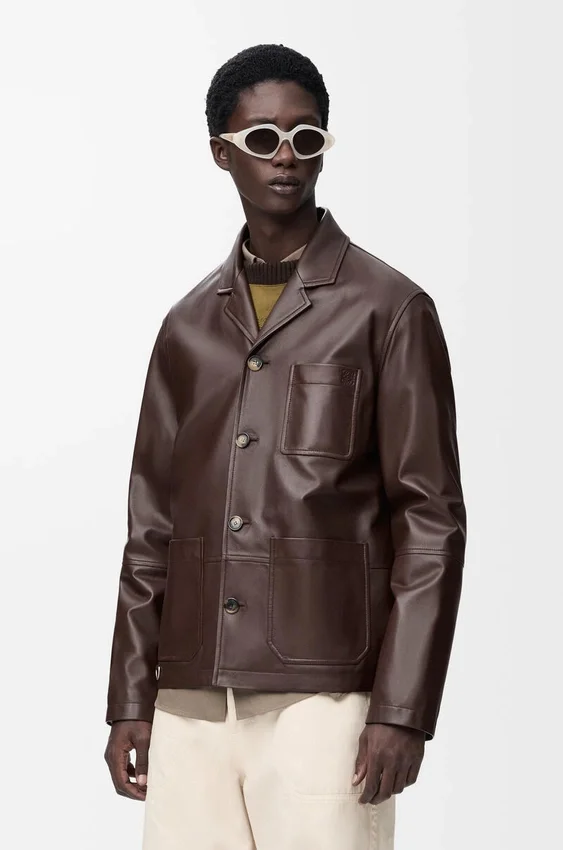 Kurtka w stylu workwear z nappa z jagnięcej skóry Kurtka w stylu workwear z nappa z jagnięcej skóry