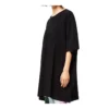 Luźna koszulka unisex z krótkim rękawem i haftowanym wzorem uśmiechniętej buźki, czarna S616341X20-1100