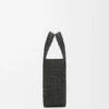 Mała Font Tote z napisem „Loewe” z rafii Mała Font Tote z napisem „Loewe” z rafii
