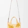 Mała Font Tote z napisem „Loewe” z rafii Mała Font Tote z napisem „Loewe” z rafii
