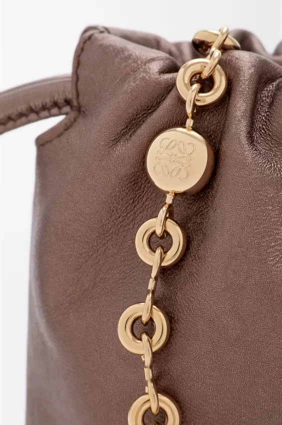 Mini Flamenco Purse z cielęcej skóry z nadrukiem moiré Mini Flamenco Purse z cielęcej skóry z nadrukiem moiré