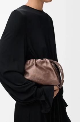 Mini Flamenco Purse z cielęcej skóry z nadrukiem moiré